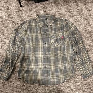 ROMWE Charcoal and Beige Checkered Shirt